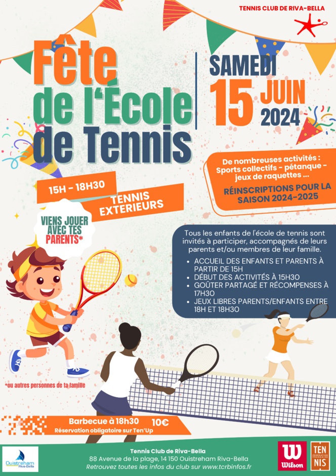 Fête de l'École de Tennis et Réinscriptions Fête de l'École de Tennis et Réinscriptions
