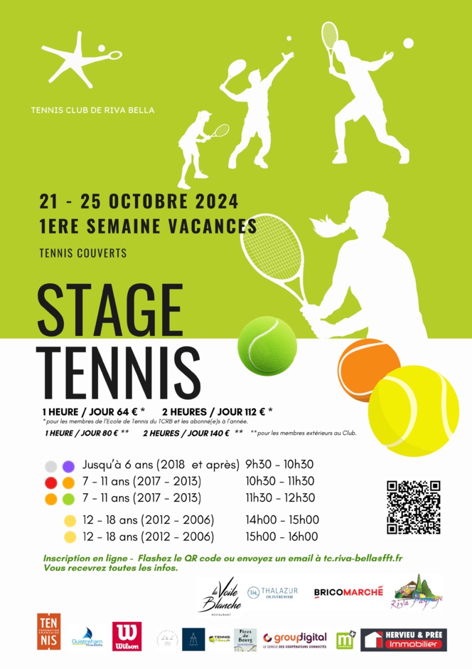 Stages de la Toussaint : Semaine du 21 au 25 Octobre
