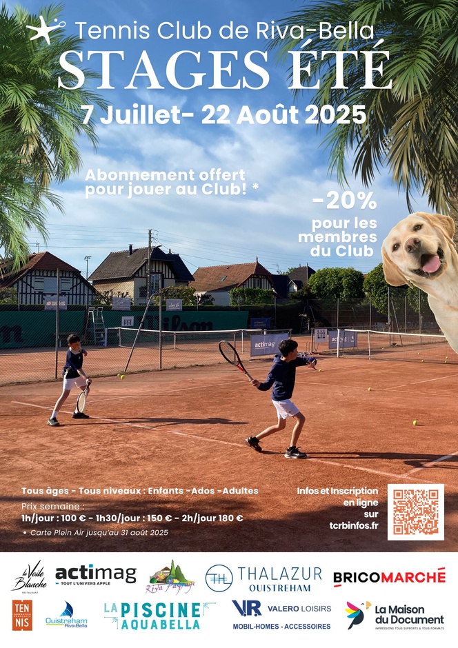 Stages Eté JUILLET S3 S4 : du 21 Juillet au 1er Août 2025
