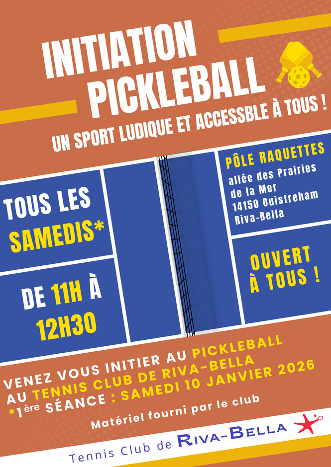 Le Pickleball arrive au club ! (A partir du 10 janvier 2026) Le Pickleball arrive au club ! (A partir du 10 janvier 2026)