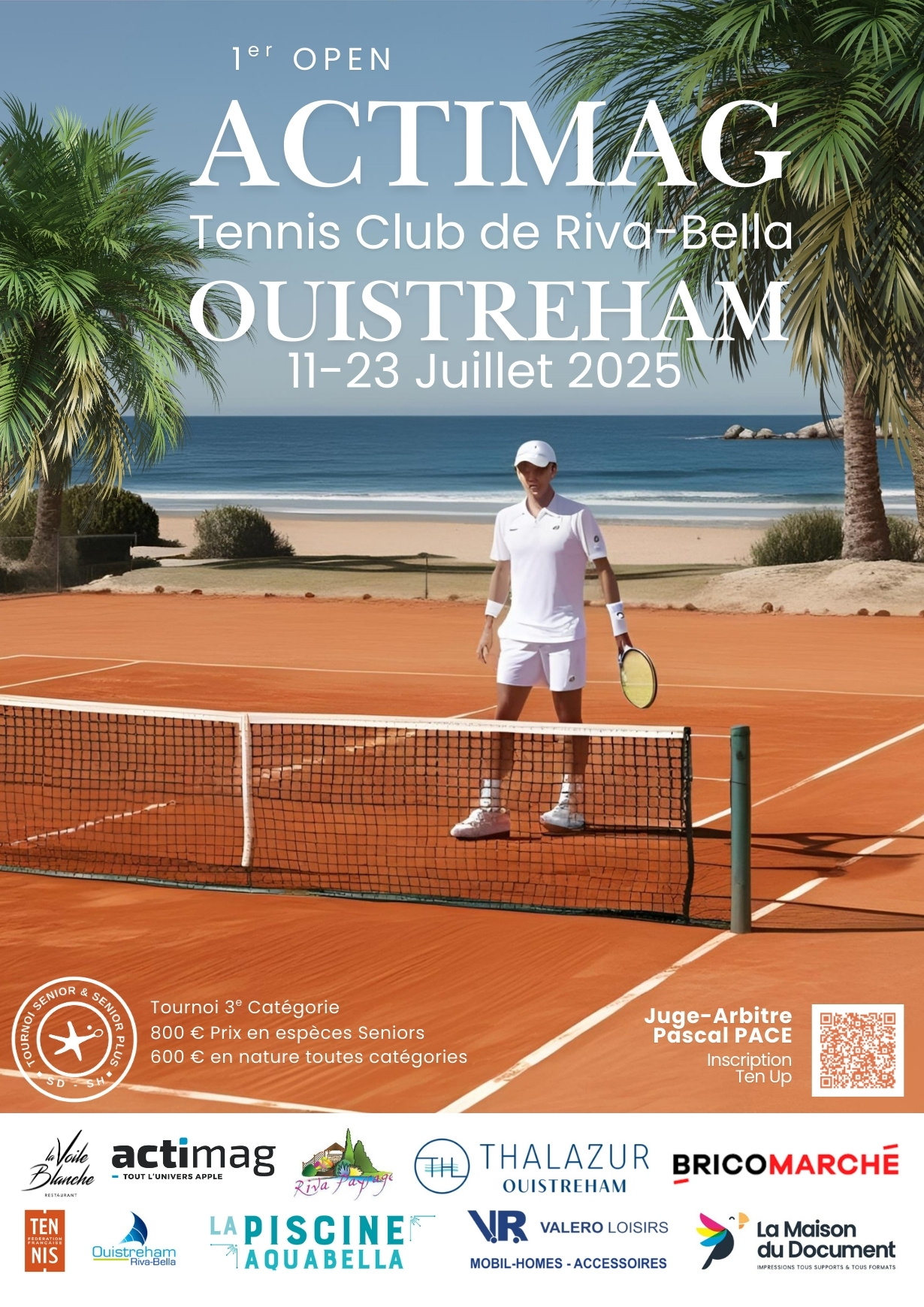 Open ACTIMAG : le Tournoi Senior et Senior Plus SD et SH 11 Juillet - 23 Juillet 2024