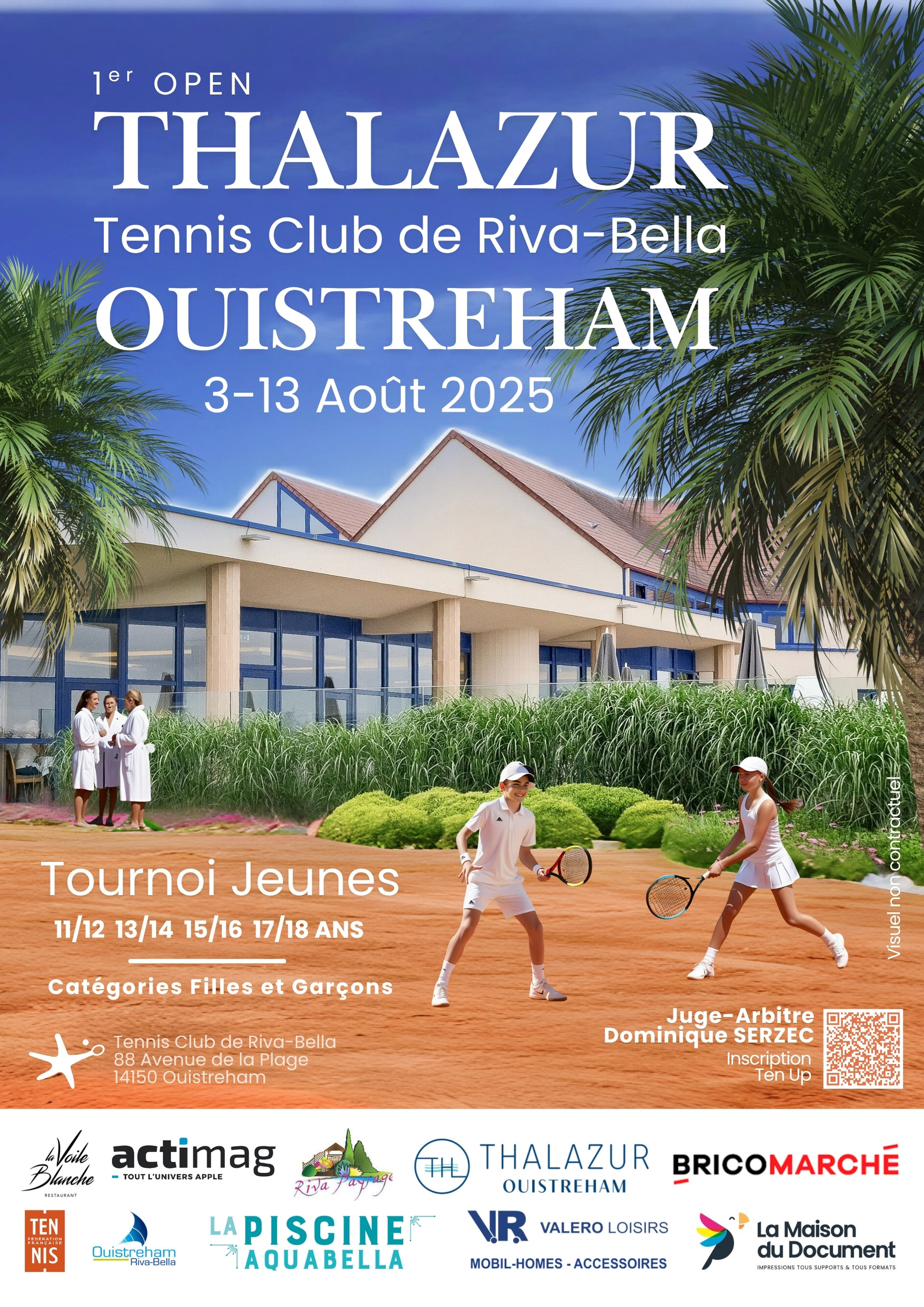 Tournoi Open Thalazur Tennis Jeunes 3 au 13 Août 2025
