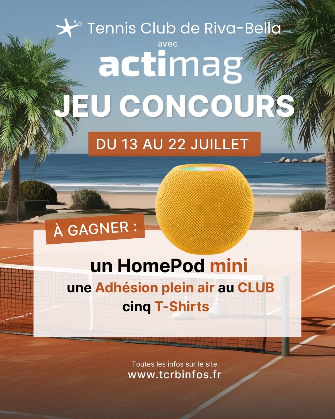 Jeu Concours TCRB avec Actimag Caen sur Instagram