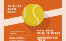 Tournoi Tennis Jeunes 20 au 28 Avril 2024