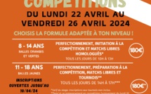 Stage du Lundi 22 au Vendredi 26 avril 2024