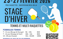 Stages de tennis et multi-raquettes : Semaine du 23 au 27 Février 2026