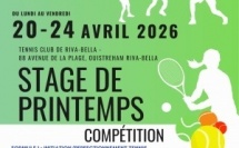 Stage de tennis compétition : Semaine du 20 au 24 Avril 2026